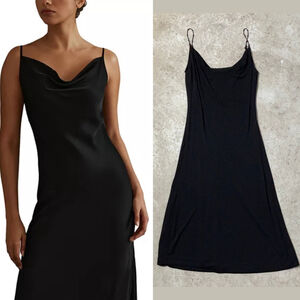 Ralph Lauren Dress Women’s Size Small Black Draped Neckline Spaghetti Strap